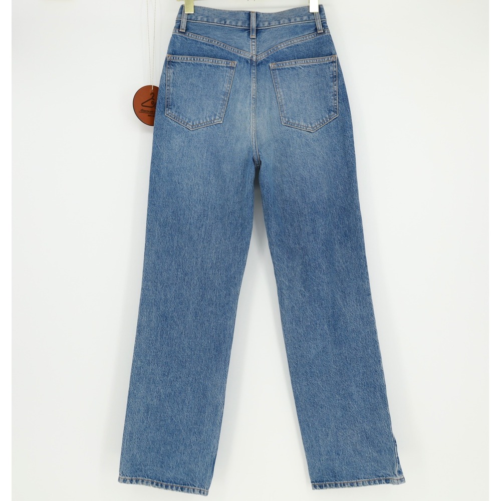 DOEN Benedicte High Rise Straight Leg Jeans Palais Rhone Sz 24 Cotton Butto Fly - Picture 2 of 9